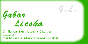 gabor licska business card